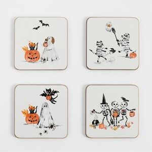 Pottery Barn Doug & Friends Coasters - Mixed Of 4
